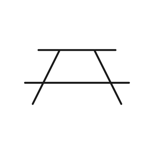 Picnic table icon, line style, from Glyphs