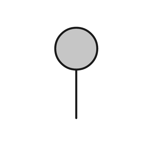 Pin 1 duo icon, line style, from Glyphs