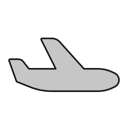 Plane side duo icon, line style, from Glyphs