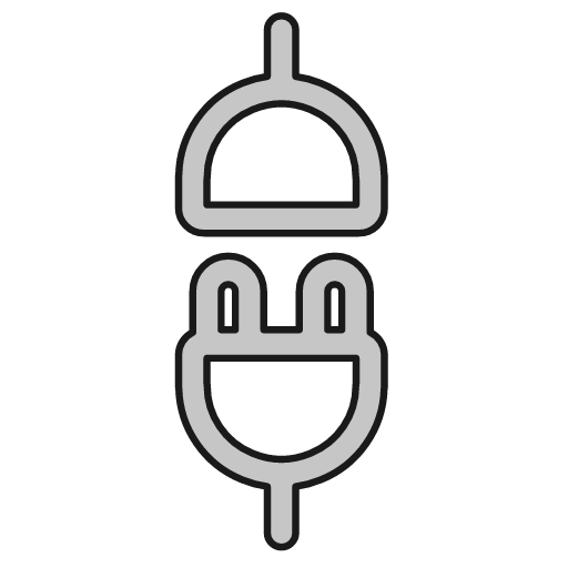 Plug 1 outline icon, outline style, from Glyphs