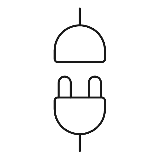 Plug 1 icon, line style, from Glyphs