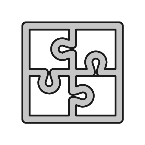 Puzzle outline icon, outline style, from Glyphs