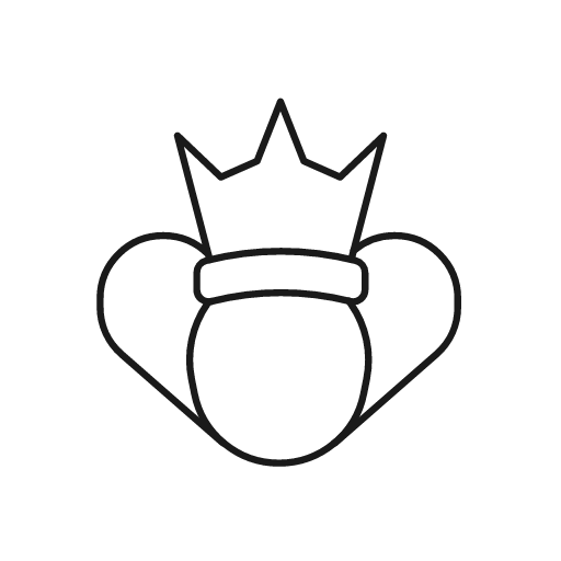 Queen icon, line style, from Glyphs