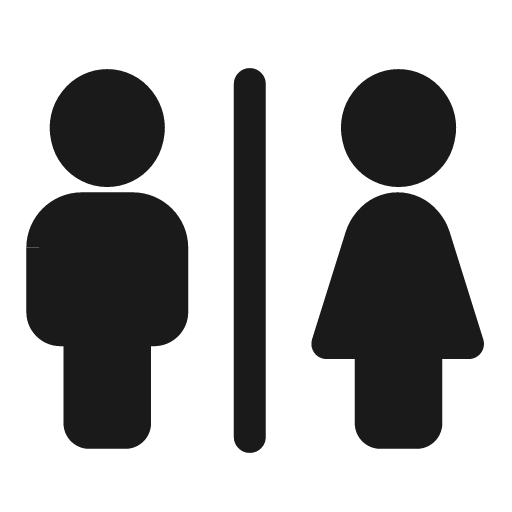 Restroom bold icon, bold style, from Glyphs