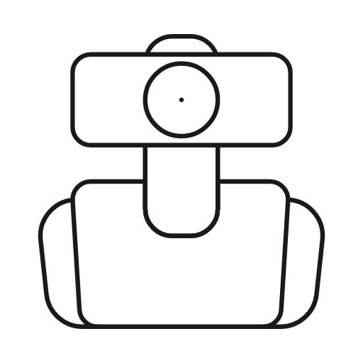 Robot icon, line style, from Glyphs