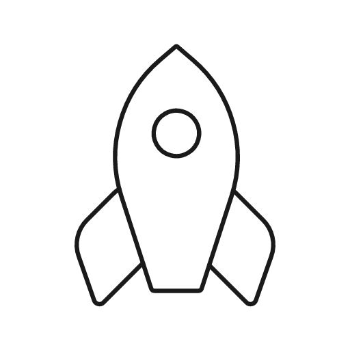 Rocket icon, line style, from Glyphs