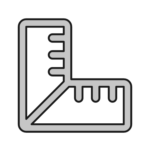 Ruler combined outline icon, outline style, from Glyphs