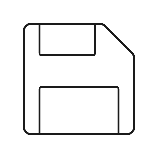 Save icon, line style, from Glyphs
