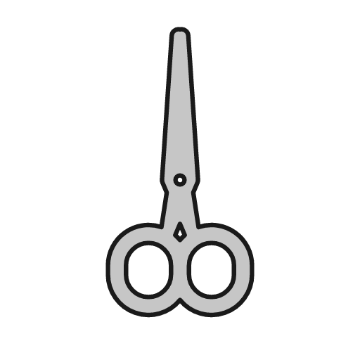 Scissors outline icon, outline style, from Glyphs