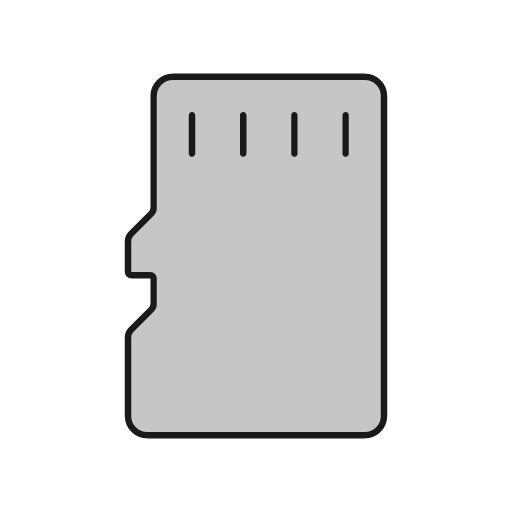 Sd card 1 duo icon, line style, from Glyphs