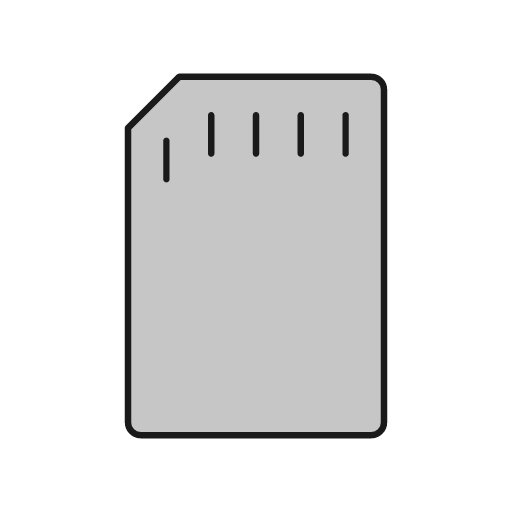 Sd card duo icon, line style, from Glyphs