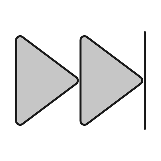 Seek skip 1 duo icon, line style, from Glyphs
