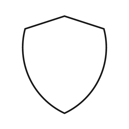 Shield icon, line style, from Glyphs