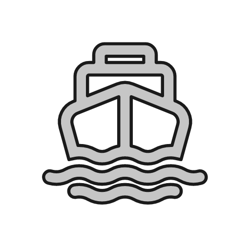 Ship water outline icon, outline style, from Glyphs
