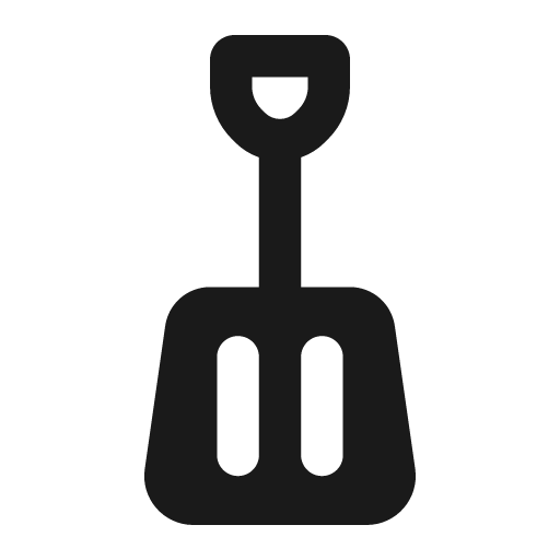 Shovel snow bold icon, bold style, from Glyphs