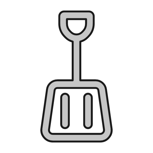 Shovel snow outline icon, outline style, from Glyphs