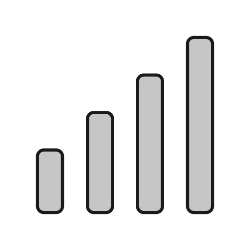 Signal 4 duo icon, line style, from Glyphs