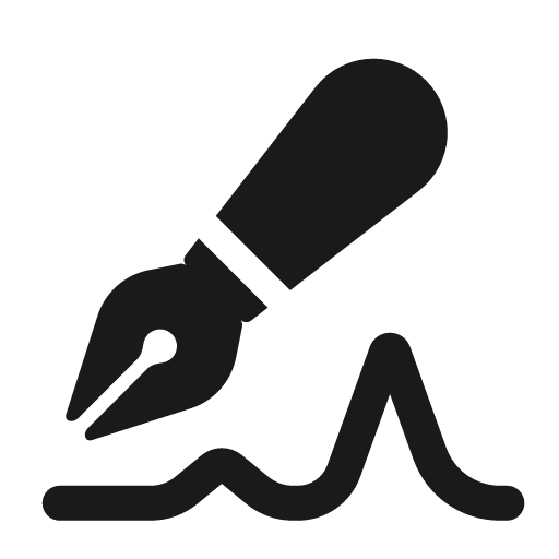 Signature bold icon, bold style, from Glyphs