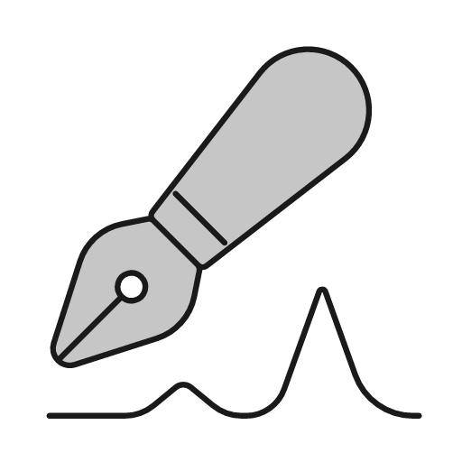 Signature duo icon, line style, from Glyphs