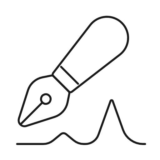 Signature icon, line style, from Glyphs