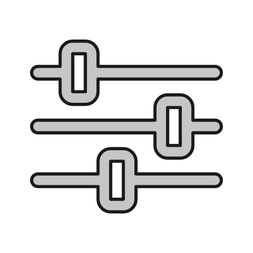 Sliders outline icon, outline style, from Glyphs