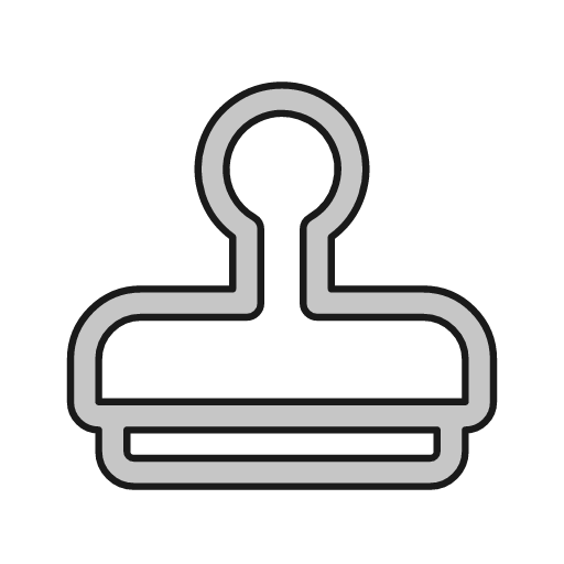 Stamp outline icon, outline style, from Glyphs
