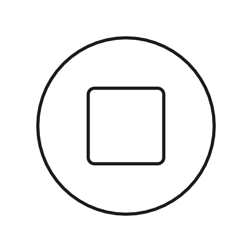 Stop circle icon, line style, from Glyphs