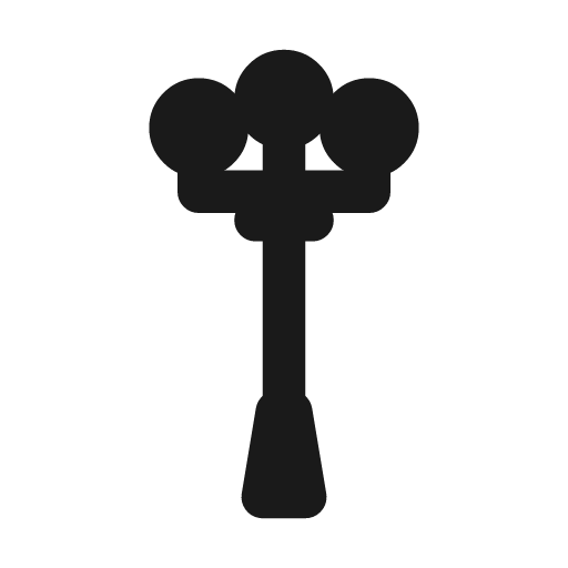 Street light 2 bold icon, bold style, from Glyphs