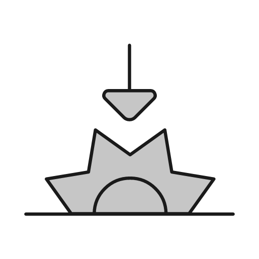 Sunset duo icon, line style, from Glyphs