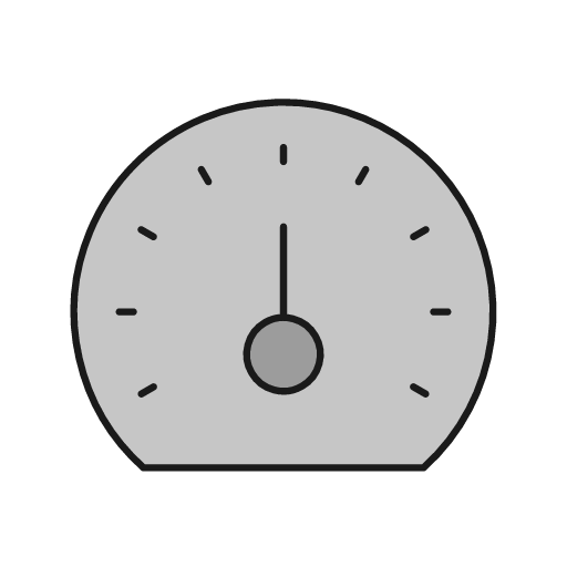 Tachometer 5 duo icon, line style, from Glyphs