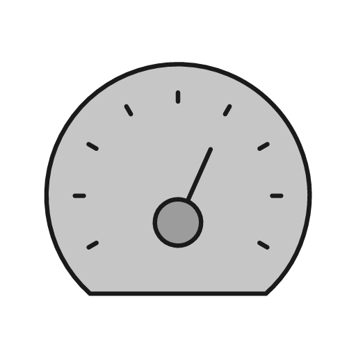 Tachometer 6 duo icon, line style, from Glyphs