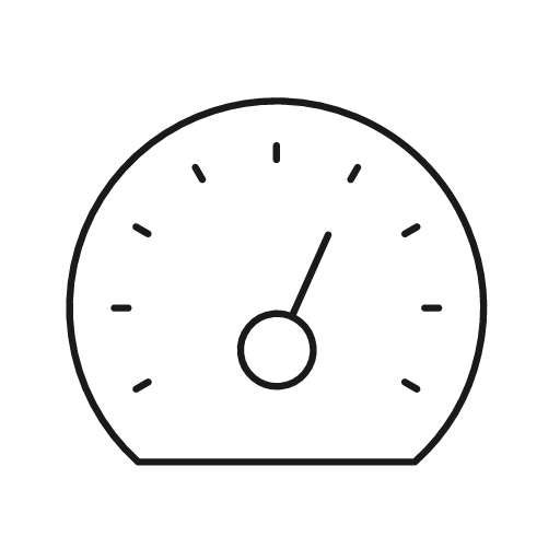 Tachometer 6 icon, line style, from Glyphs