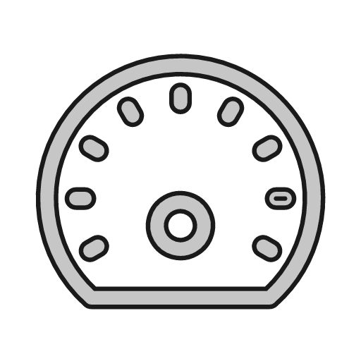 Tachometer outline icon, outline style, from Glyphs