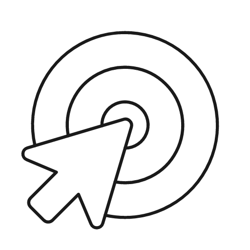 Target pointer icon, line style, from Glyphs