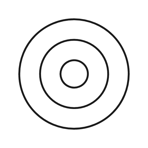 Target icon, line style, from Glyphs