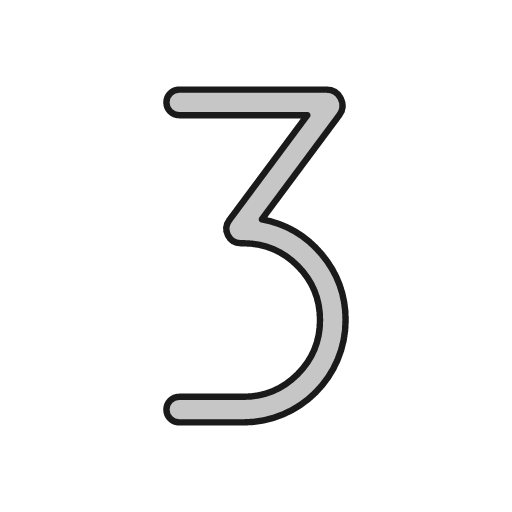 Three outline icon, outline style, from Glyphs