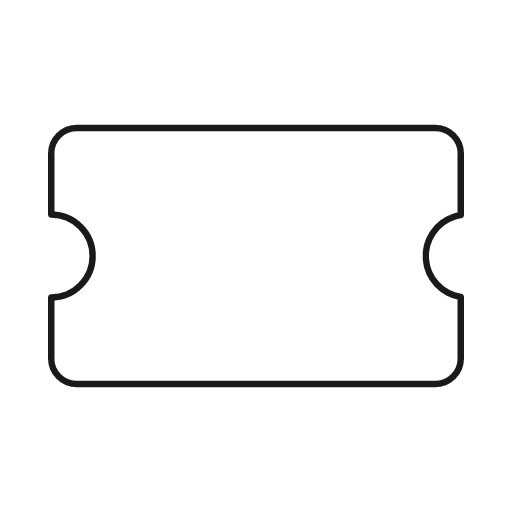 Ticket icon, line style, from Glyphs