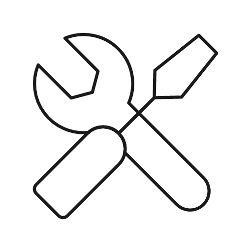 Tools icon, line style, from Glyphs