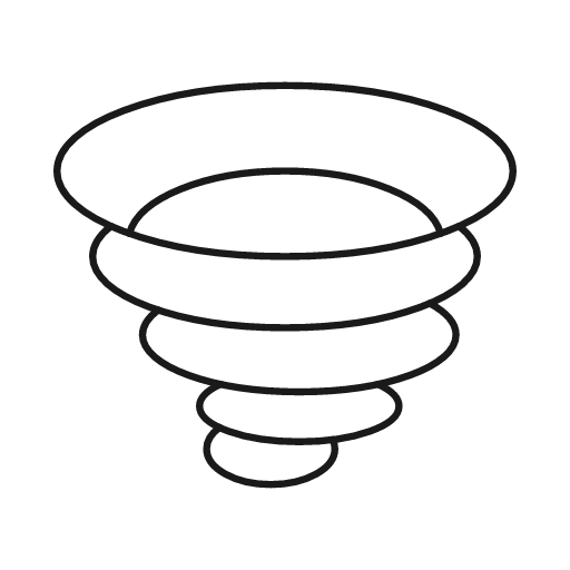 Tornado icon, line style, from Glyphs