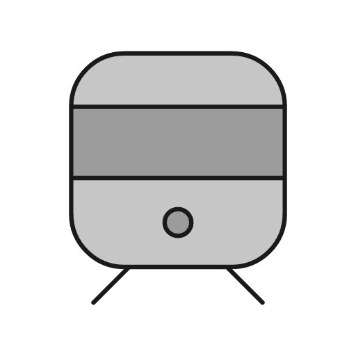 Train duo icon, line style, from Glyphs
