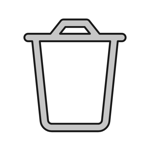Trash outline icon, outline style, from Glyphs