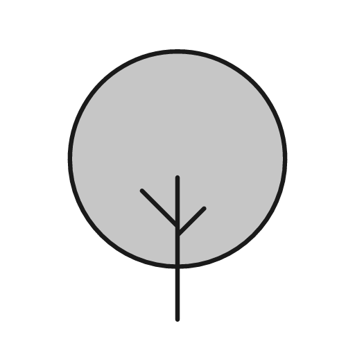 Tree 4 duo icon, line style, from Glyphs