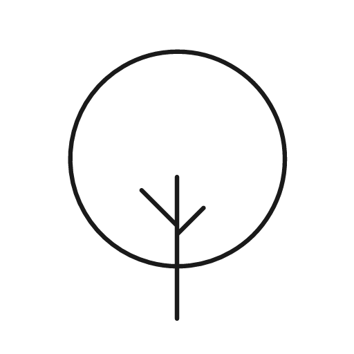 Tree 4 icon, line style, from Glyphs