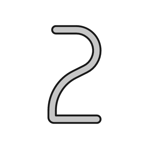 Two outline icon, outline style, from Glyphs