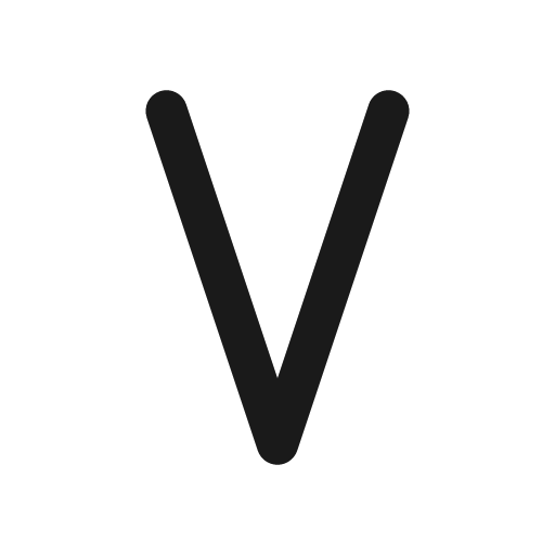 V bold icon, bold style, from Glyphs