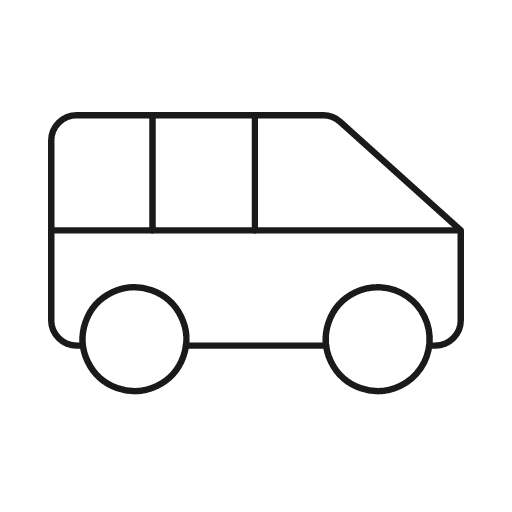 Van icon, line style, from Glyphs