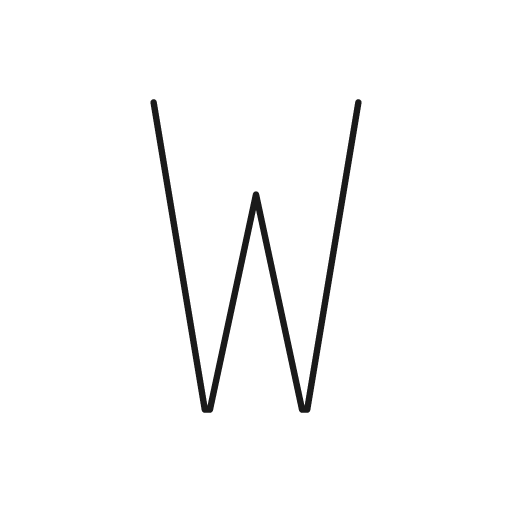 W icon, line style, from Glyphs