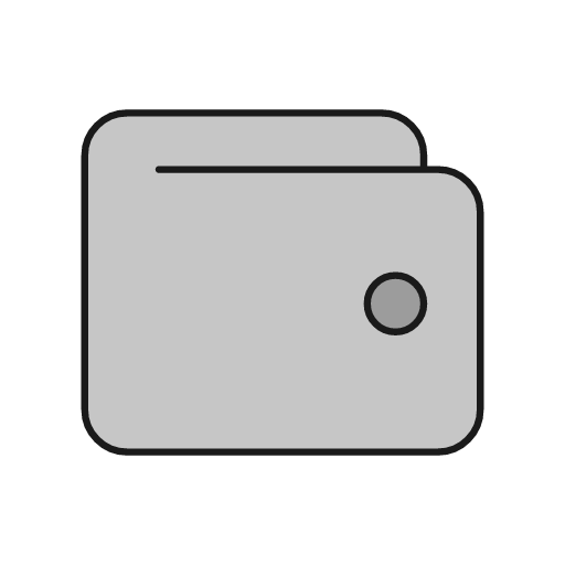 Wallet duo icon, line style, from Glyphs