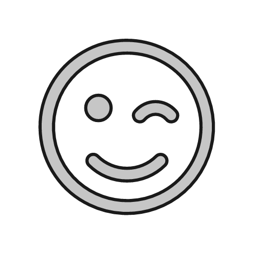 Wink outline icon, outline style, from Glyphs