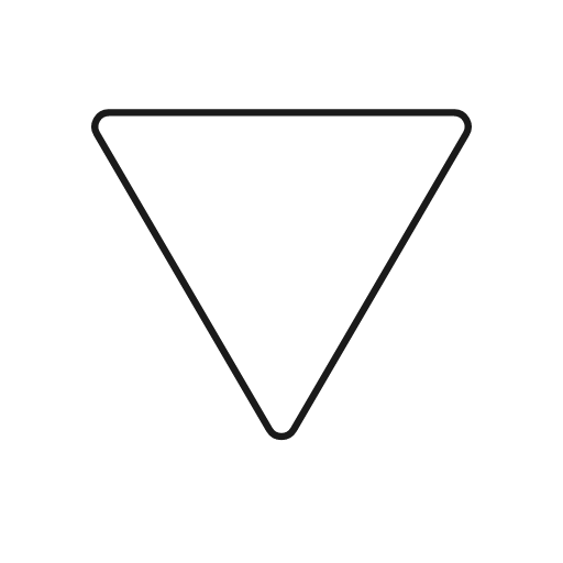 Yield sign icon, line style, from Glyphs